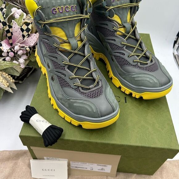 Men’s Gucci lace up boots size 10 made in Italy - Picture 2 of 10